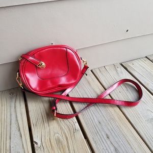 Small Red Handbag Faux Leather